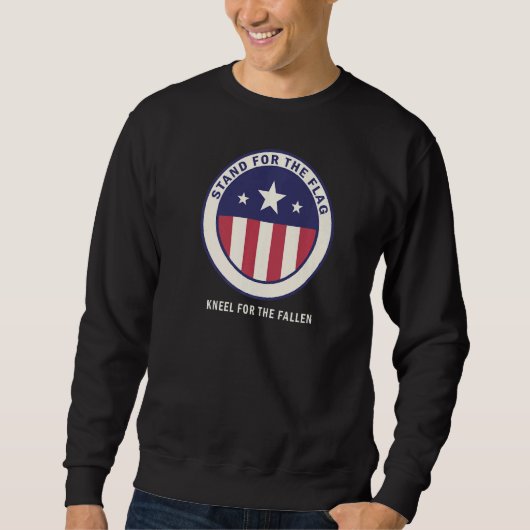 Sweatshirt Serrer Pour Le Drapeau Pour Le Vétérinaire Fallen (Devant)