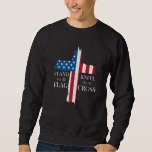 Sweatshirt Serrer Pour Le Pignon Drapeau Pour La Croix