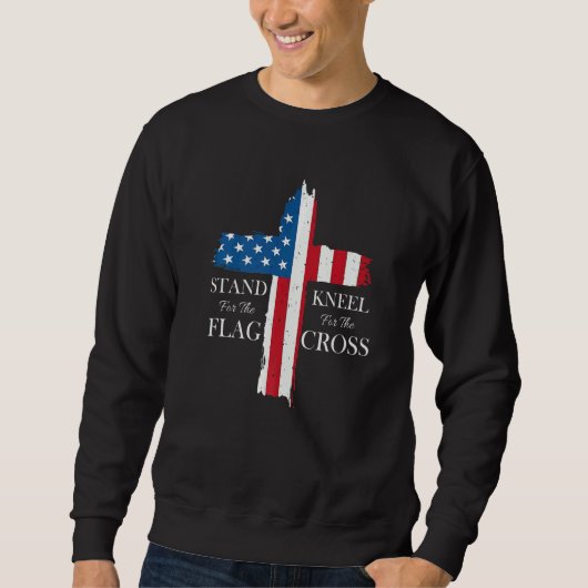 Sweatshirt Serrer Pour Le Pignon Drapeau Pour La Croix (Devant)