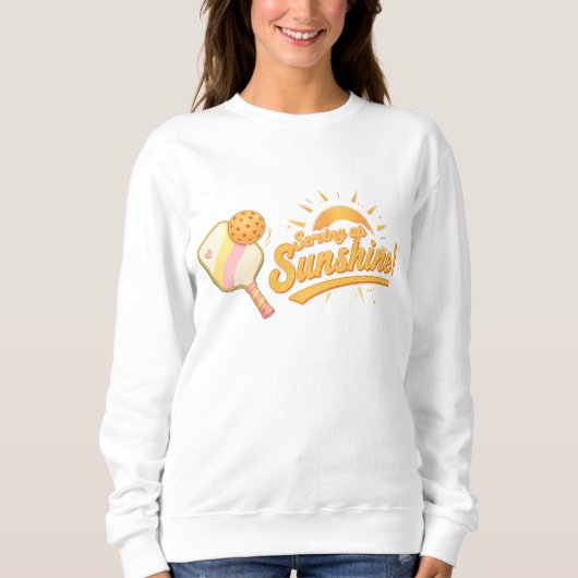 Sweatshirt Service de Soleil Graphique Pastel de Pickleball d (Devant)