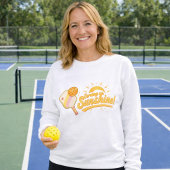 Sweatshirt Service de Soleil Graphique Pastel de Pickleball d