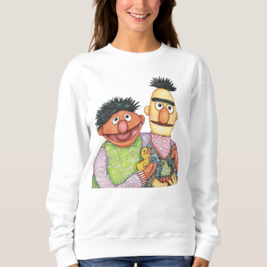 Sweatshirt Sesame Street Bert et Ernie Watercolor (Devant)