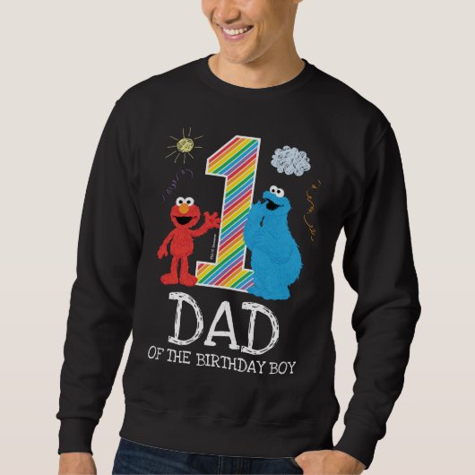 Sweatshirt Sesame Street Rainbow 1er Anniversaire | Papa (Devant)
