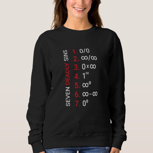 Sweatshirt Seven Deadly Math Sins     Math (Devant)