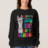 Sweatshirt Seventh Grade 100 Days Smarter No Prob Llama Teach (Devant)