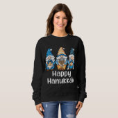 Sweatshirt Shalom Gnomes Juif Hanoukka Chanukah Fête juive (Devant entier)