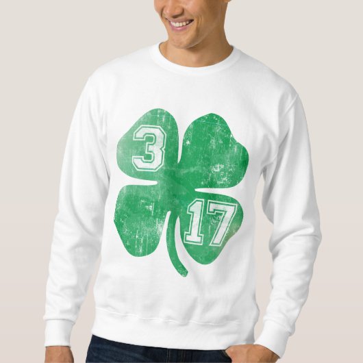 Sweatshirt Shamrock 3/17 Jour de la Saint Patrick (Devant)