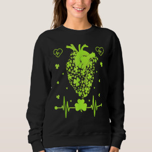 Sweatshirt Shamrock cardiaque Infirmière Cardiac St Patrick S