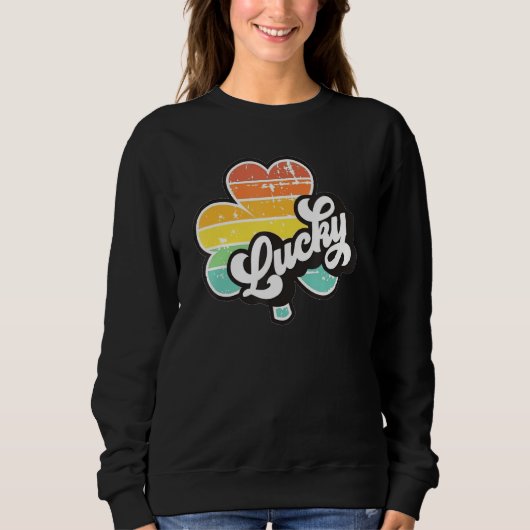 Sweatshirt Shamrock coloré Lucky (Devant)