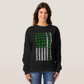 Sweatshirt Shamrock du drapeau américain irlandais St Patrick (Devant entier)