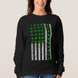 Sweatshirt Shamrock du drapeau américain irlandais St Patrick