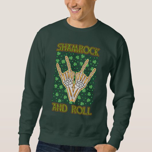 Sweatshirt Shamrock Et Roll St Patrick's Day (Devant)