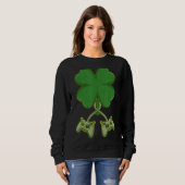 Sweatshirt Shamrock Gamer Video Game Controller St patrick D (Devant entier)