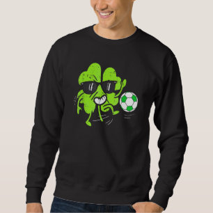 Sweatshirt Shamrock Jouer Football Jour de la Saint Patrick G