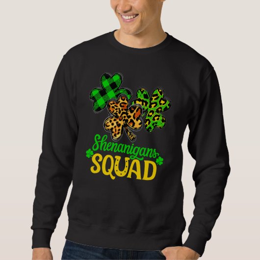 Sweatshirt Shamrock Jour de la Saint Patrick Shenanigans Squa (Devant)