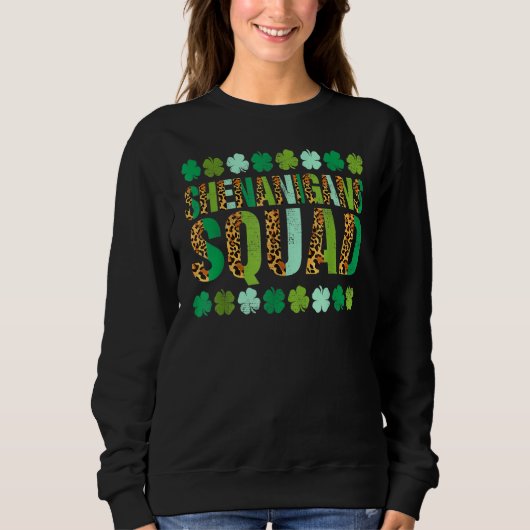 Sweatshirt Shamrock Jour de la Saint Patrick Shenanigans Squa (Devant)