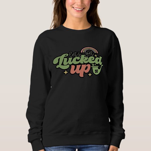 Sweatshirt Shamrock Leprechaun Green Happy Saint Patricks Day (Devant)