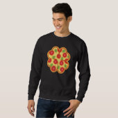 Sweatshirt Shamrock Pizza Italian St Patricks Day Irish Foodi (Devant entier)