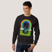 Sweatshirt Shamrock Rainbow Leprechaun Hummingbird St Patrick (Devant entier)