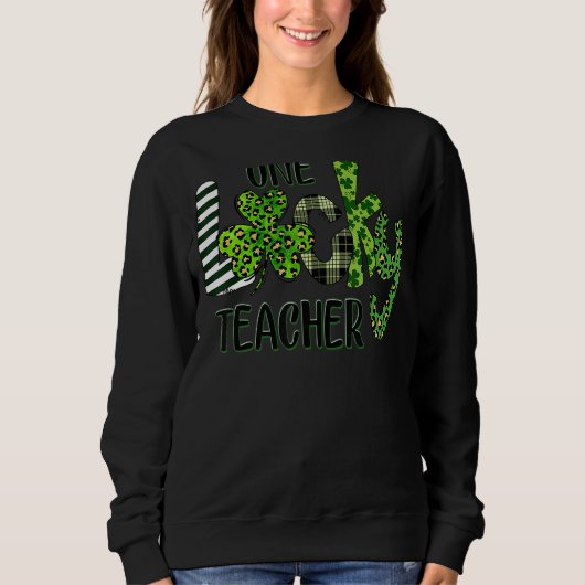 Sweatshirt Shamrock Un Professeur Lucky St Patrick S Day Scho (Devant)