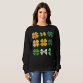 Sweatshirt Shamrocks et vaches (Devant entier)