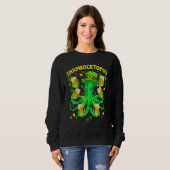 Sweatshirt Shamrocktopus Funny Octopus Leprechaun St patrick (Devant entier)