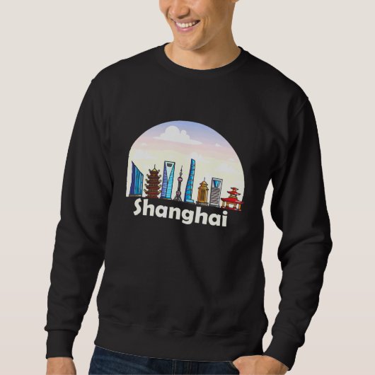 Sweatshirt Shanghai Skyline Chine (Devant)