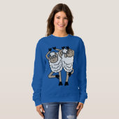 Sweatshirt Sheep Couple Annoyed Bothered Tree Pose Yoga Bumpi (Devant entier)