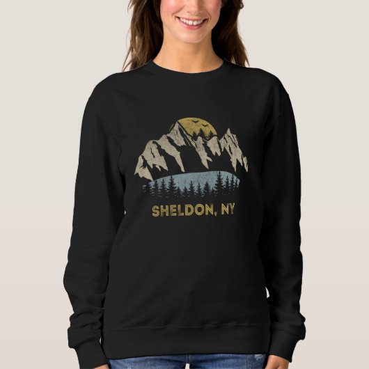 Sweatshirt Sheldon New York Sunset Mountain Sunrise NY (Devant)