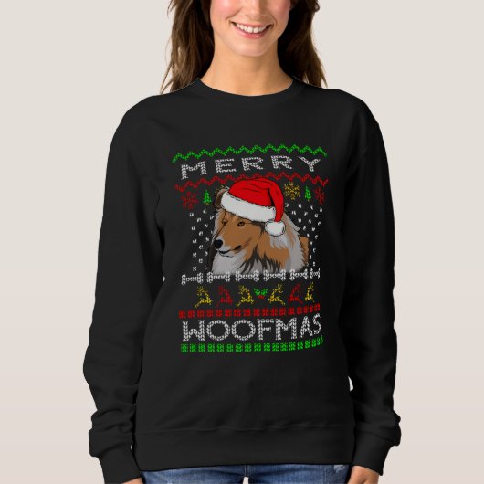 Sweatshirt Sheltie Berger Shetland Sheepdog Christmas Chien (Devant)