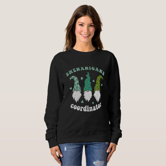 Sweatshirt Shenanigans Coordinator Retro St Patricku2019s Day (Devant entier)