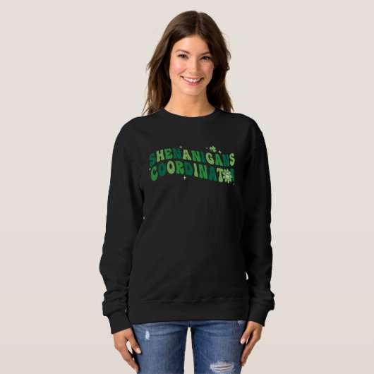 Sweatshirt Shenanigans Coordinator Shamrock Ireland St Patric (Devant entier)