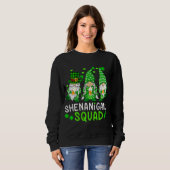 Sweatshirt Shenanigans Squad Gnomes Shamrock Bonne St Patrick (Devant entier)