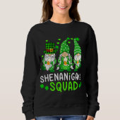 Sweatshirt Shenanigans Squad Gnomes Shamrock Bonne St Patrick (Devant)