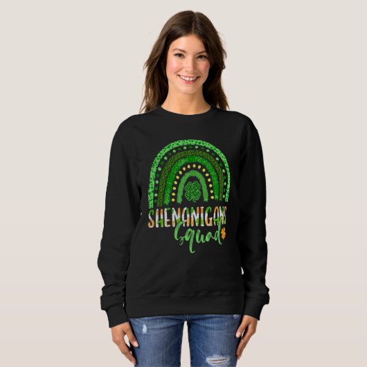 Sweatshirt Shenanigans Squad Irish Rainbow Funny Saint Patric (Devant entier)