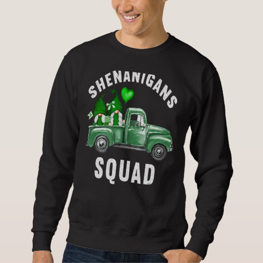 Sweatshirt Shenanigans Squad Irish Tee Drôle Gnomes Saint Pat (Devant)