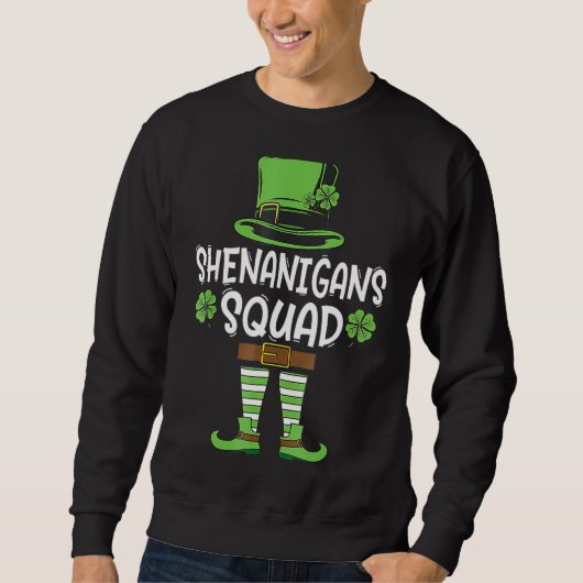Sweatshirt Shenanigans Squad Jour de la Saint Patrick Gnomes (Devant)