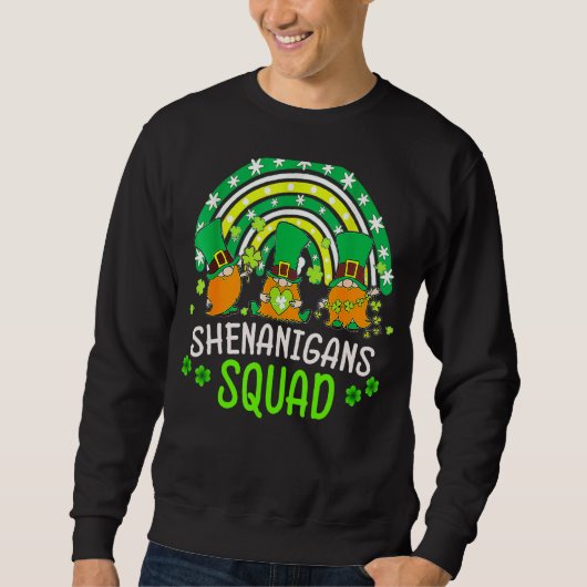 Sweatshirt Shenanigans Squad Jour de la Saint Patrick Gnomes  (Devant)