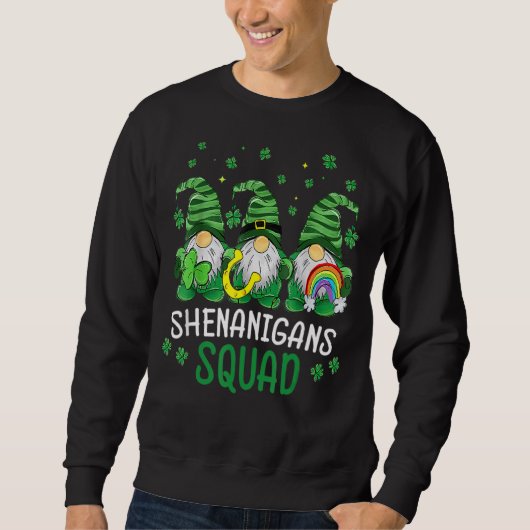 Sweatshirt Shenanigans Squad Jour de la Saint Patrick Gnomes (Devant)