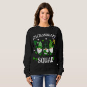 Sweatshirt Shenanigans Squad Jour de la Saint Patrick Gnomes (Devant entier)