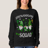 Sweatshirt Shenanigans Squad Jour de la Saint Patrick Gnomes (Devant)