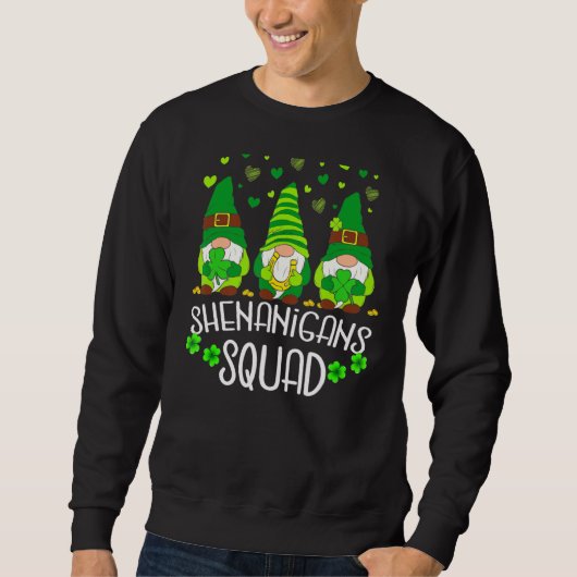 Sweatshirt Shenanigans Squad Jour de la Saint Patrick Gnomes  (Devant)