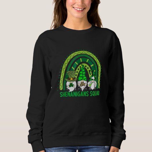 Sweatshirt Shenanigans Squad Jour de la Saint Patrick Gnomes  (Devant)