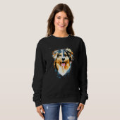 Sweatshirt Shepherd Dog Australien Coloré (Devant entier)
