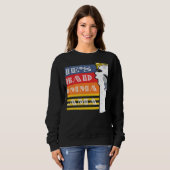Sweatshirt She's a Bad Momma Llama For Women  Animal  Retro 2 (Devant entier)