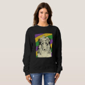 Sweatshirt Shetland Sheepdog Jester Mardi Gras Dog Mom or Dad (Devant entier)