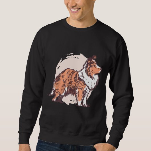 Sweatshirt Shetland Sheepdog Sheltie (Devant)
