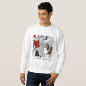 Sweatshirt Shetland Sheepdog Sheltie Cadeaux de Noël (Devant entier)