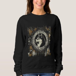 Sweatshirt Shiba Inu Crypto Trust Dogecoin Grunge Vector