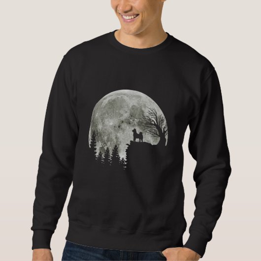 Sweatshirt Shiba Inu Sur Mountain Halloween Cadeau Pour Amour (Devant)